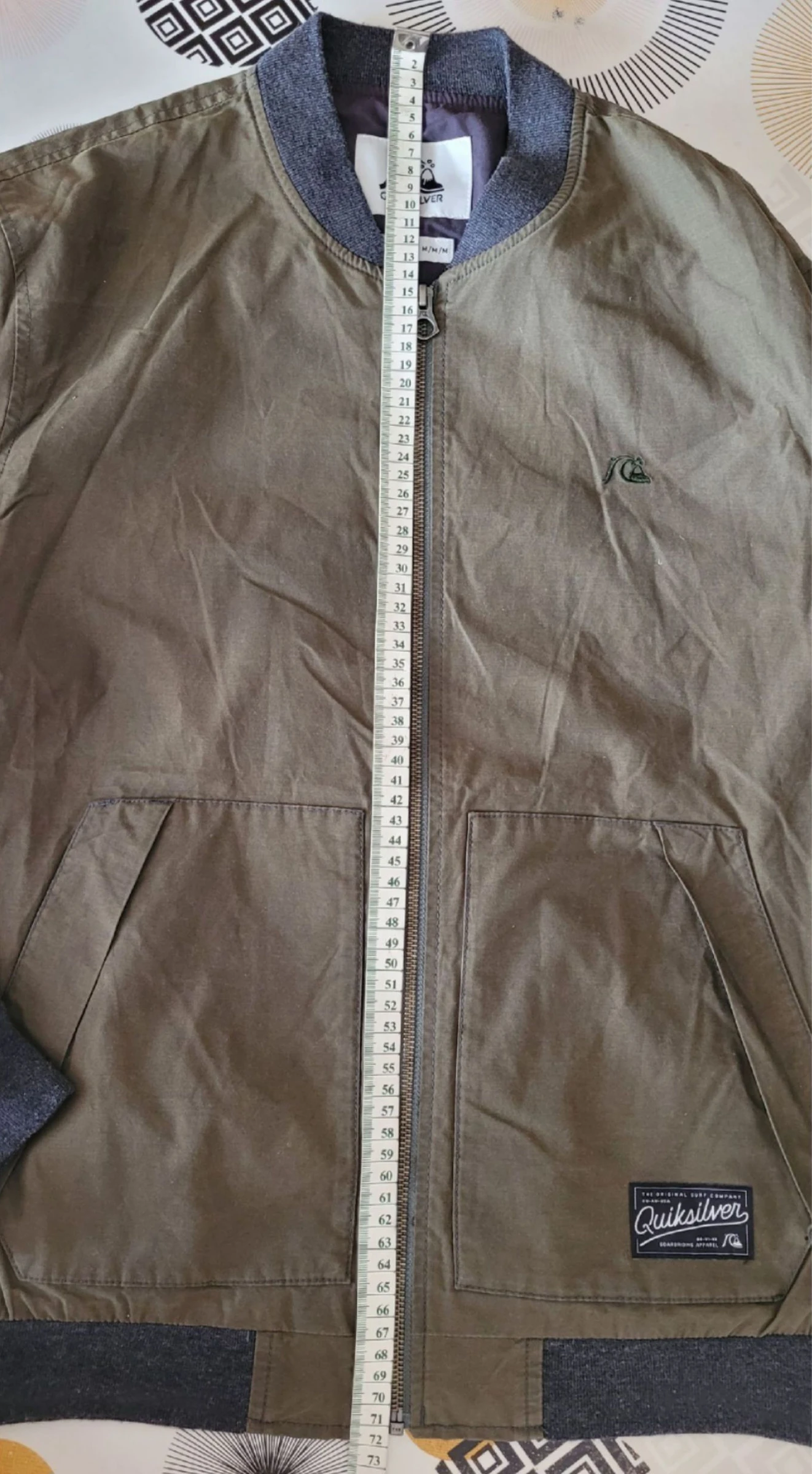 Quiksilver Jaqueta TM/TFr38- Kaki-Bombers/Vestuário para meia estação em estado excelente – photo 12
